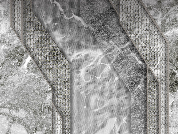 Z90060 LAMBORGHINI 2 Geometric Abstract Gray 3D Textured Panel
