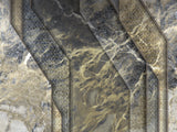 Z90061 LAMBORGHINI 2 Geometric Abstract Gray Gold 3D Textured Panel