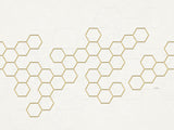 Z90068 LAMBORGHINI 2 Geometric Hexagon Textured 3D White Gold Panel