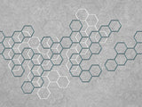 Z90069 LAMBORGHINI 2 Geometric Gray Blue Textured 3D Panel