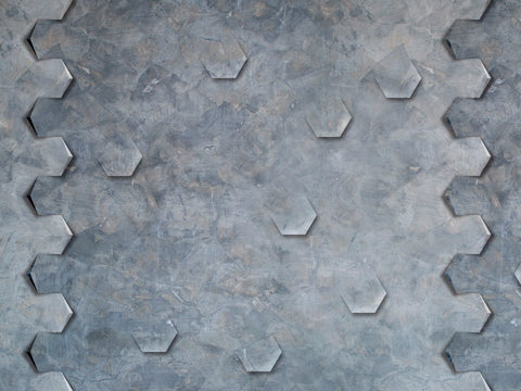 Z90078 LAMBORGHINI 2 Geometric Gray Beige Textured 3D Faux Stone Panel