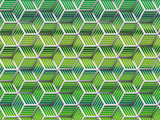 Z90084 LAMBORGHINI 2 Geometric Cube Green Silver 3D Illusion Panel