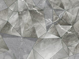 Z90093 LAMBORGHINI 2 Geometric Marble Gray Silver 3D Wallpaper