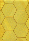 Z44802 Lamborghini Yellow Hexagon Geometric Gold Metallic Textured Wallpaper - wallcoveringsmart