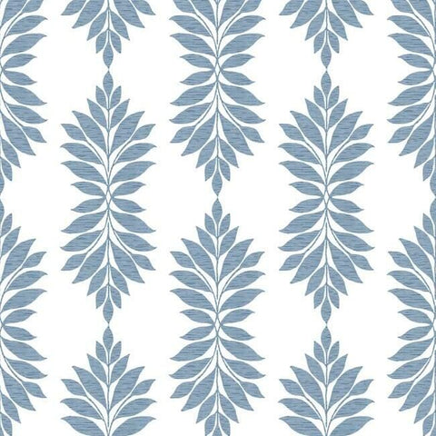 CV4423 York Broadsands Botanica Pattern Leaves Blue Wallpaper