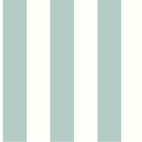 CV4444 York Awning Stripe Сlassic Ocean Mint White Wallpaper