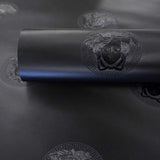 34862-2 Vanitas Medusa Black Textured Wallpaper - wallcoveringsmart