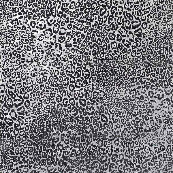 Shades Animal Print Wallpaper Leopard Jaguar Spots Black White Silver
