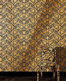 93583-4 Gold Black Barocco Flowers Mimas Wallpaper roll