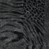 115013 Flocking Gray Black Flock Animal Fur flocked Velour Wallpaper - wallcoveringsmart
