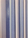 M307-13 Striped navy Blue Violet Vinyl Wallpaper stripes textured