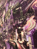 L487-07 Purple Night Big City Capital Wallpaper