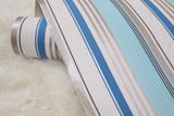 M307-01 Blue Gray Striped Expanded Vinyl stripes Wallpaper