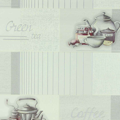 C783-10 Modern gray off white Coffee Vinyl  Wallpaper