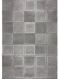 300036 Animal Fur Stitched Squares Silver Metallic Wallpaper 3D