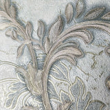 Mint green gold Metallic cracked plaster textured Wallpaper Damask