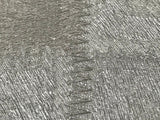 300036 Animal Fur Stitched Squares Silver Metallic Wallpaper 3D