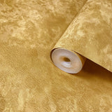 300046 Gold Plain Textured Yellow Wallpaper