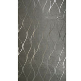 Y6201405 Grey Charcoal Metallic Wave Wallpaper