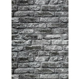 WM95470101 Textured black gray modern faux stone brick Wallpaper