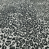 115017 Wallpaper black silver Metallic Textured Flocked jaguar leopard animal velvet 3D - wallcoveringsmart