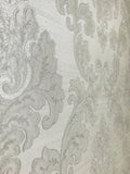 125002 Embossed Wallpaper white Textured Large Victorian traditional Damask - wallcoveringsmart