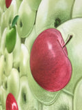 5523-04 Apple Green Red Textured Wallpaper