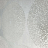 215023 Portofino lace Glassbeads textured white silver Metallic Wallpaper