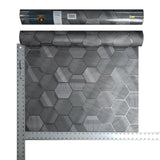 Z44804 Lamborghini Hexagon Charcoal gray bronze metallic textured Wallpaper Geometric - wallcoveringsmart