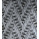 Z41233 Zambaiti Zig zag wave black gray metallic faux fabric textured Wallpaper