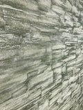 8532-04 Stone Textured Silver Green Hue Metallic Wallpaper 3D