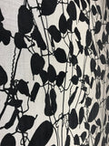 135052 White Black Flock Tree Leave Floral Flocked Wallpaper 3D