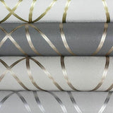 WM5423376 Geometric Glitter Gray Wave Lines Metallic Modern Contemporary Silver Textured Wallpaper - wallcoveringsmart
