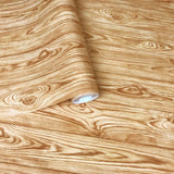 V319-02 Textured Orange Brown Gold Wood Board Planks Wallpaper