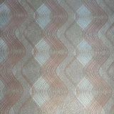 8602-13 Geometric taupe brown metallic silver trellis wave lines Wallpaper