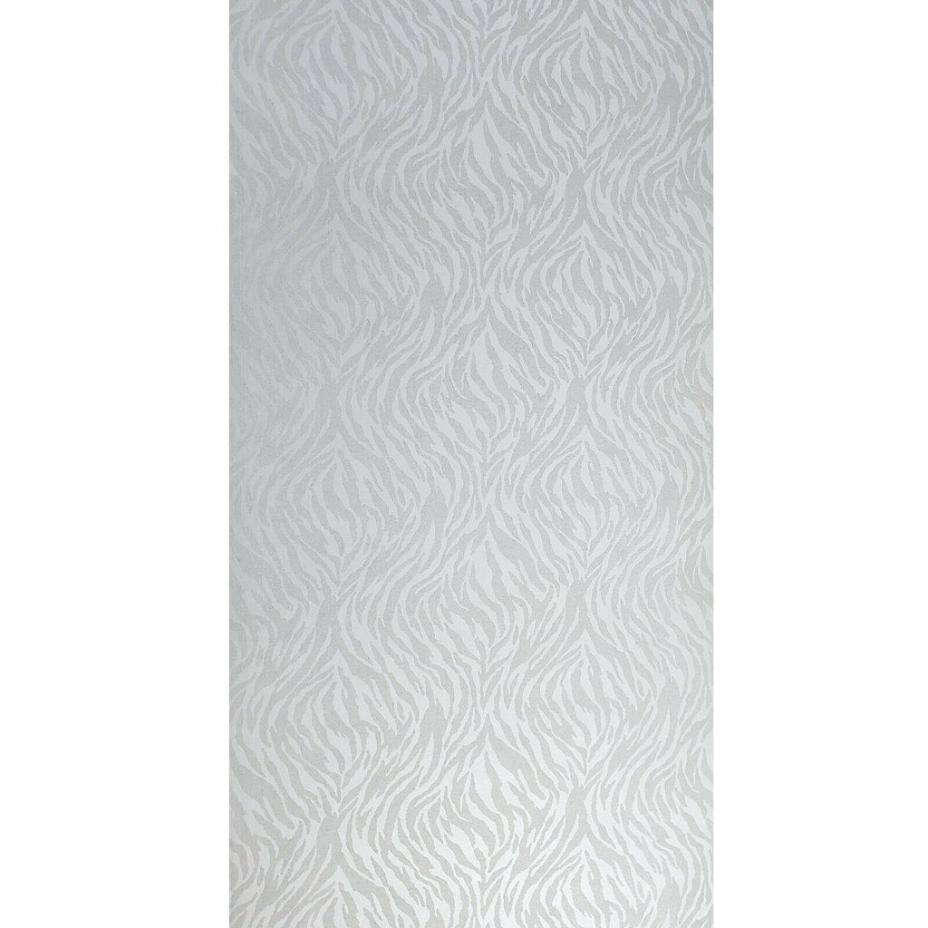 215009 Modern animal Tiger Glassbeads textured white silver Metallic W ...