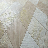Wallpaper tan beige gold Textured Modern faux diamond Tiles