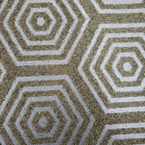 I231 Natural Mica Vermiculite Hexagon gray Silver metallic gold sparkles Wallpaper 3D