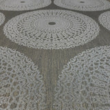 215027 Wallpaper lace Glassbeads textured charcoal gray silver Metallic lines 3D