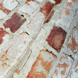 WM90783701 3D orange red white gray faux rustic brick rust plaster Wallpaper