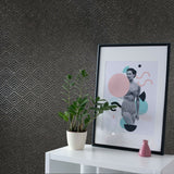 I212 Wallpaper Mica Vermiculite Gray Copper Arthouse Geometric triangle