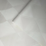 M16016 Modern Wallpaper shine off white textured diamond 3D optical illusion - wallcoveringsmart
