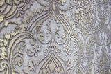 L876-10 Gray Silver Victorian Damask Wallpaper Roll