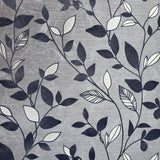 165004 Portofino gray silver navy blue Flocking Velvet flocked Textured floral Wallpaper