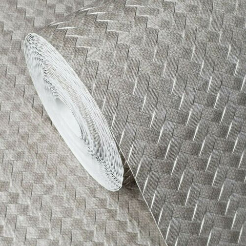 Z44858 Lamborghini wicker bamboo taupe Silver Gray Metallic textured Wallpaper