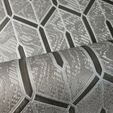 Z44835 Lamborghini Charcoal gray silver metallic faux carbon textured Wallpaper