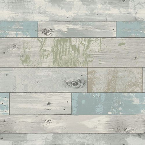 NU1647 Wood Planks Distressed Beachwood Wallpaper