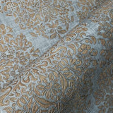 M5658 Murella Gray silver bronze metallic diamond damask faux fabric Wallpaper