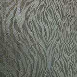 215013 Portofino Zebra Glassbeads textured charcoal gray silver Metallic Wallpaper