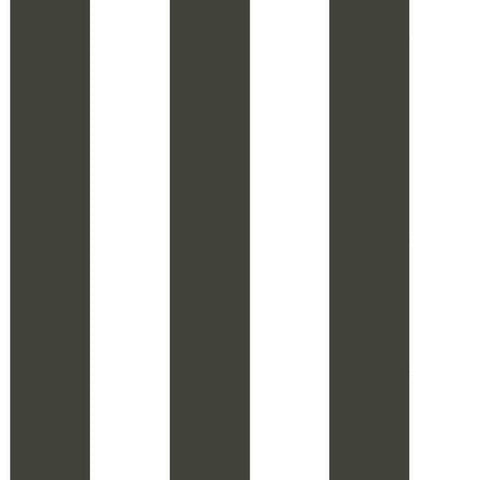 ST5691 York Awning Stripe Сlassic Black White Wallpaper